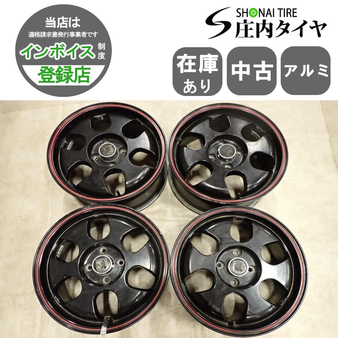 4本SET 会社宛 送料無料 15×5.5J 社外 汎用 アルミ 4穴 PCD 100mm +35 