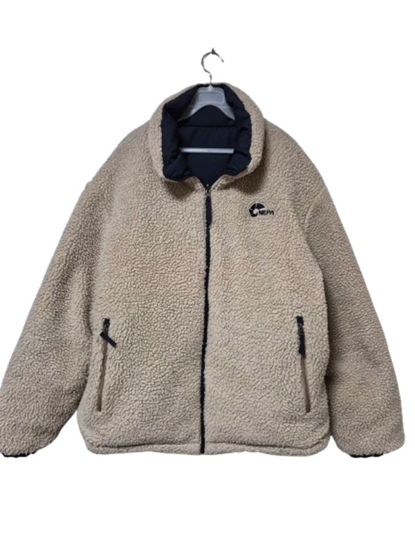 NEPA リバーシブル 양면 正規品 グースダウン メンズ ボア ジップアップ ダウンジャケット 110