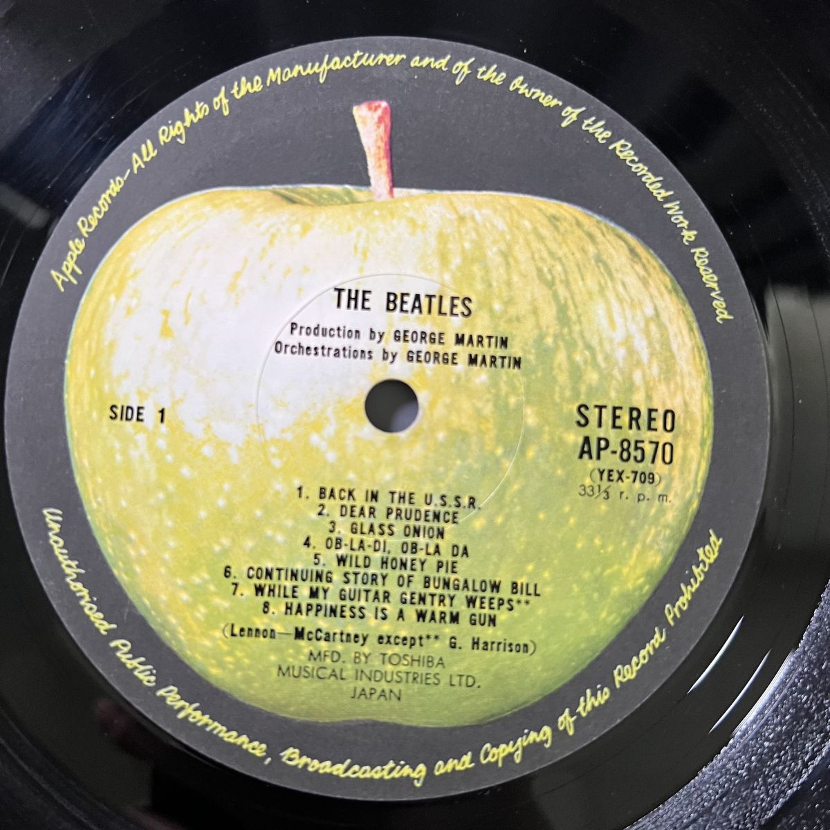 ポスター付/ビートルズ ホワイト・アルバム APPLE AP8570 2LP