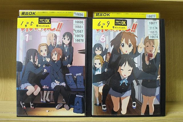 DVD けいおん!! K-ON!! 第2期 全9巻 レンタル落ち ※ジャケット多数欠品