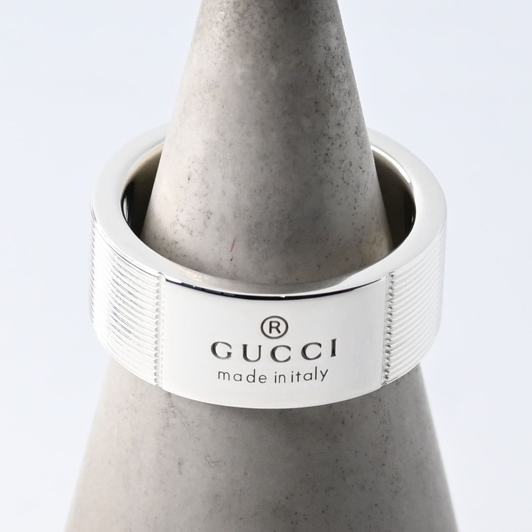 研磨済】GUCCI ロゴ シルバー リング 12号 グッチ 指輪 - メルカリ