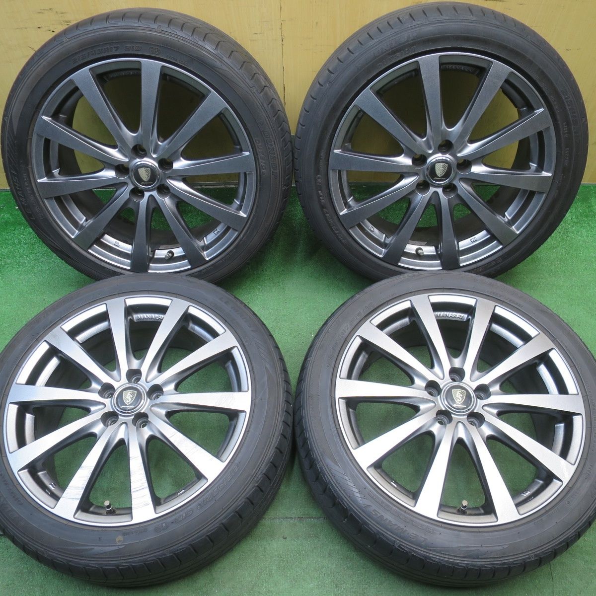 バリ溝！9分◎プリウス 等 215/45R17 ダンロップ LE MANS V MANARAY 