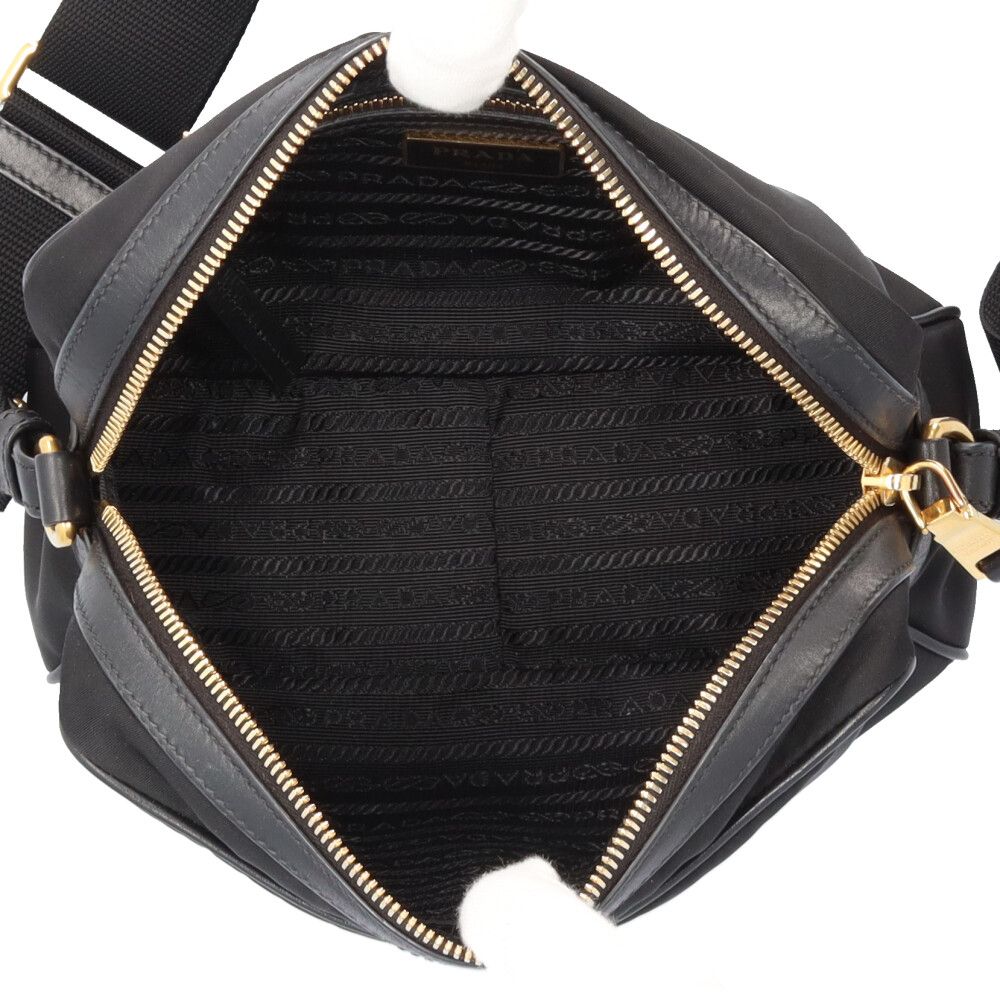プラダ ショルダーバッグ ナイロン ブラック ユニセックス PRADA 中古