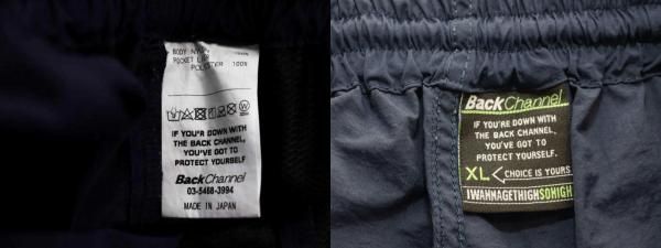 バックチャンネル BACK CHANNEL 22SS OUTDOOR NYLON SHORTS NAVY XL