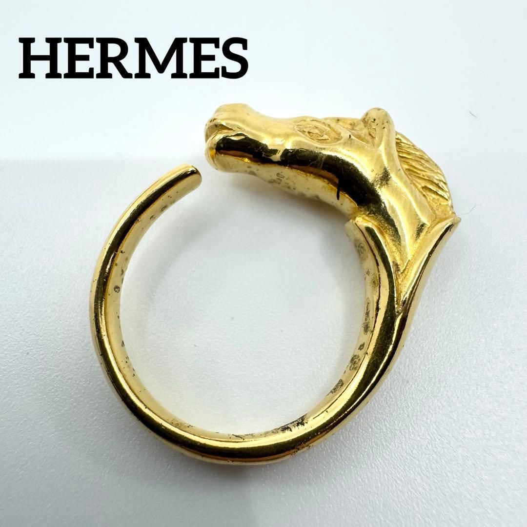 HERMES エルメス シュバルホースリング ゴールド ヴィンテージ 11号