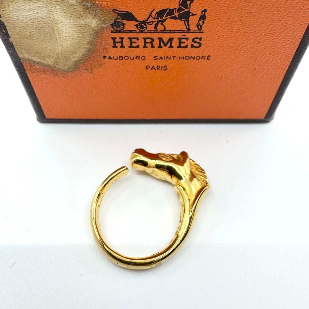HERMES エルメス シュバルホースリング ゴールド ヴィンテージ 11号