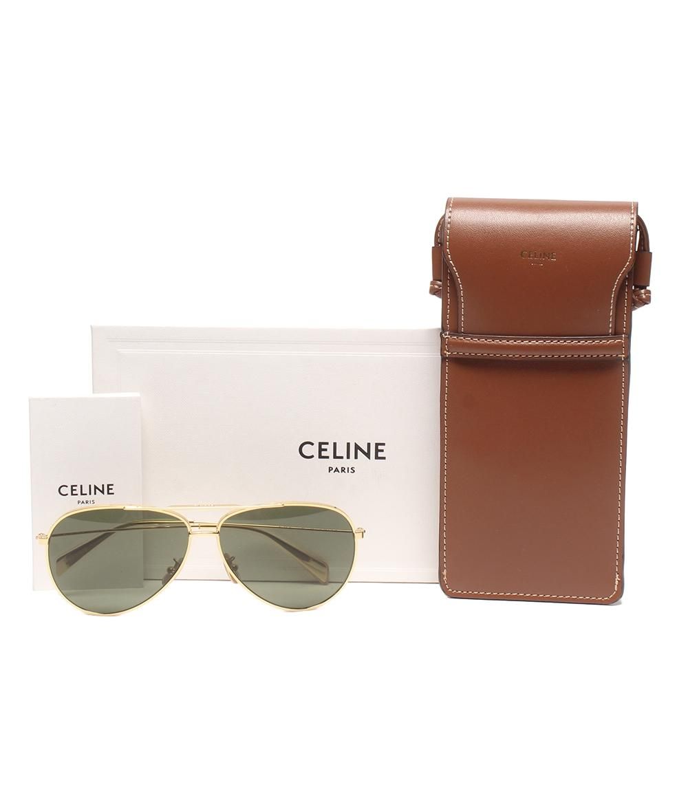 に*う様 CELINE クリアサングラス セリーヌCL40017I ケース付き 美品 セリーヌ サングラス ティアドロップ ショルダーケース付き
