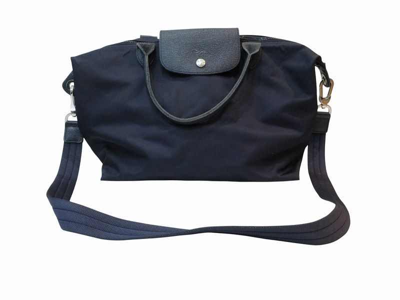 ロンシャン LONGCHAMP トートバッグ 2Way ナイロン ネイビー - メルカリ