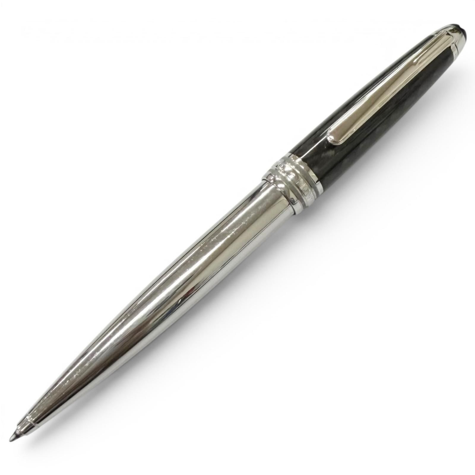 良品□MONTBLANC モンブラン マイスターシュテュック ソリテール カーボンスティール クラシック ボールペン シルバー ドイツ製 筆記OK 良品□MONTBLANC モンブラン マイスターシュテュック ソリテール