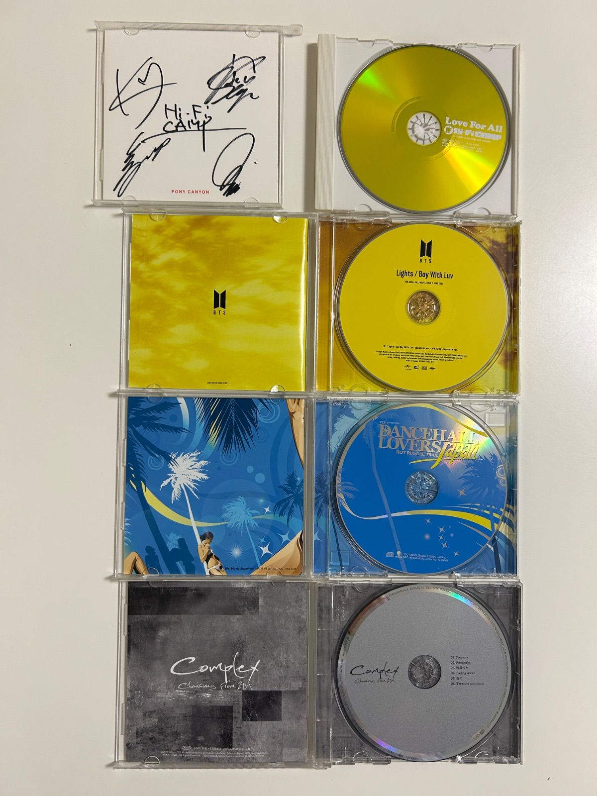 直筆サイン入りHi-Fi CAMP / Love For All含む音楽CD 4枚セットBTS