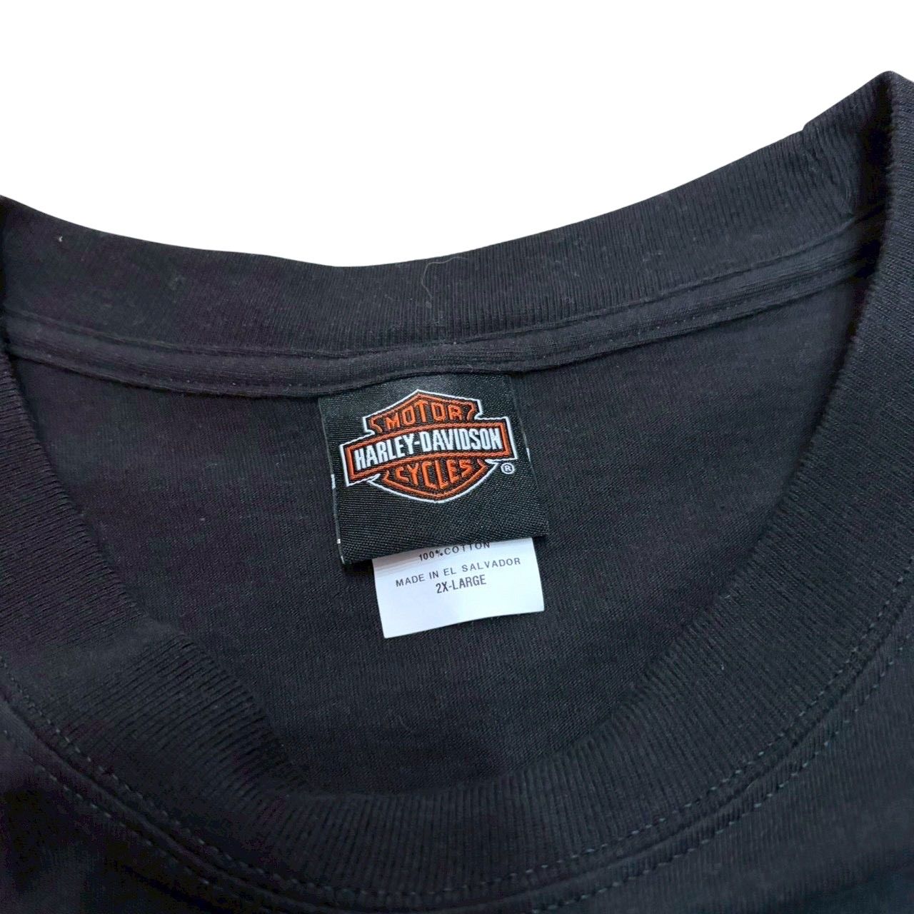 00s ビンテージ ハーレーダビッドソン 両面プリント ロングスリーブ Tシャツ 2XL ブラック 00年代 HARLEY DAVIDSON ロンT