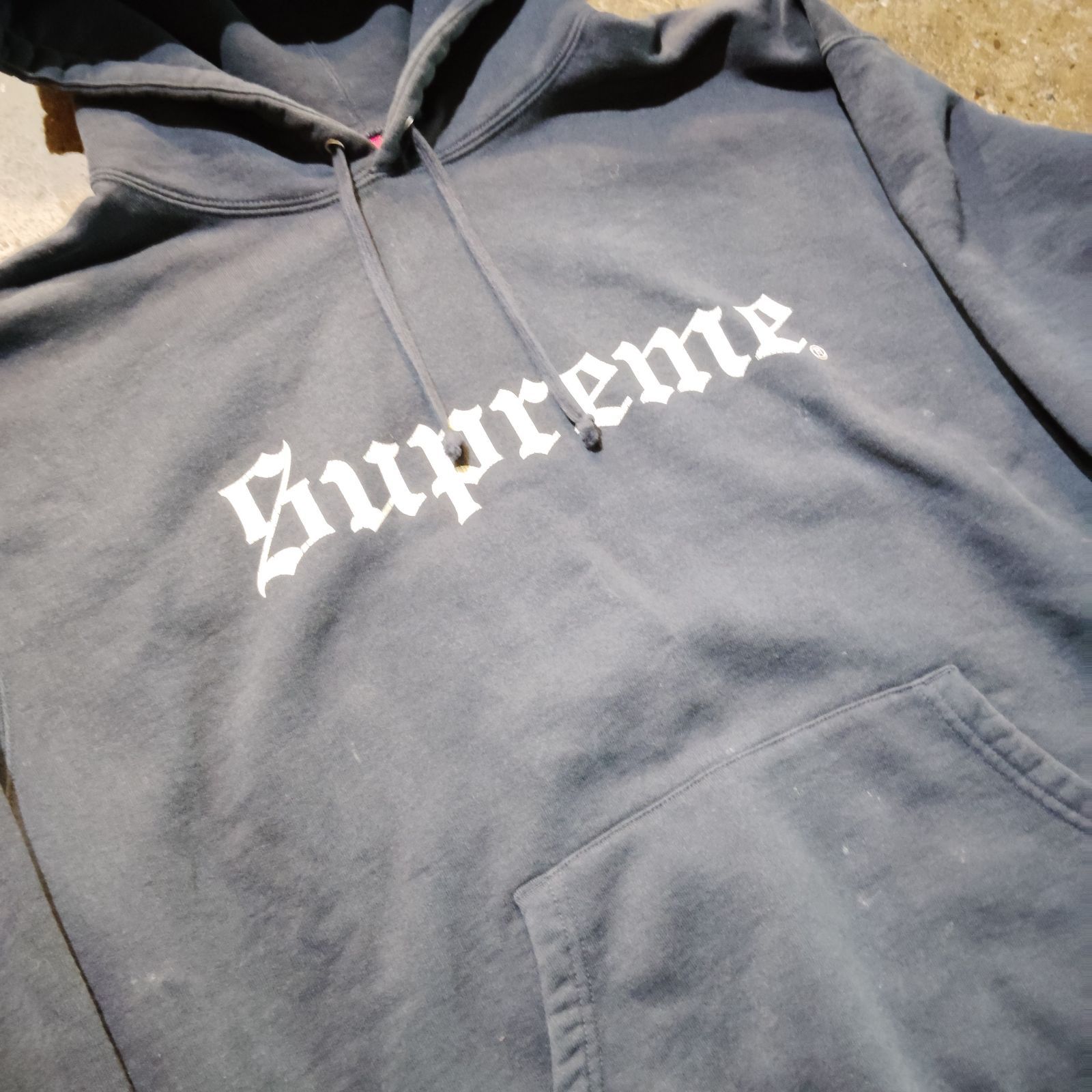 Supreme 2025aw Washed Old English Hooded Sweatshirt ウォッシュド