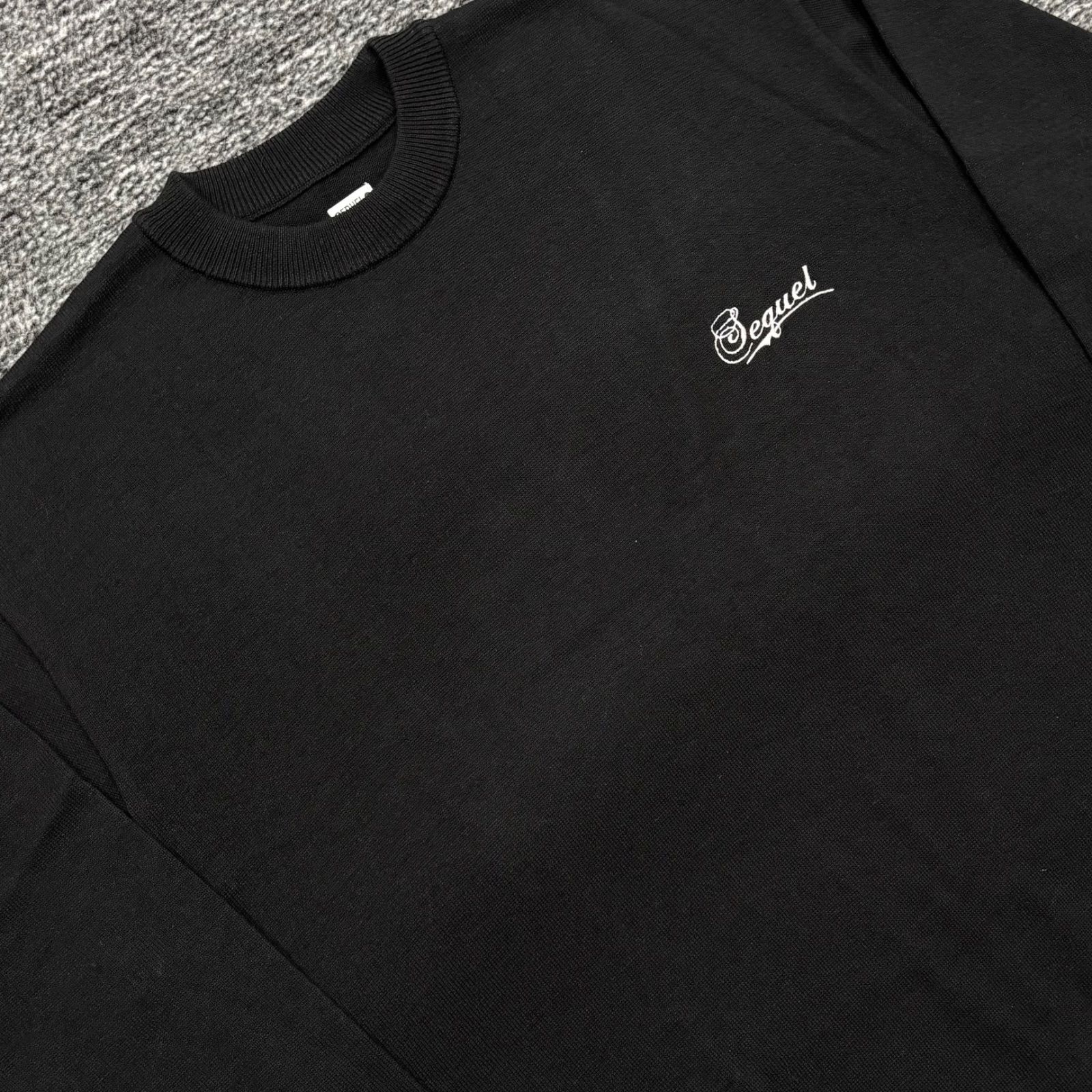 未使用同様 SEQUEL CREW NECK KNIT BLACK SQ-23AW-KN-06 S シークエル