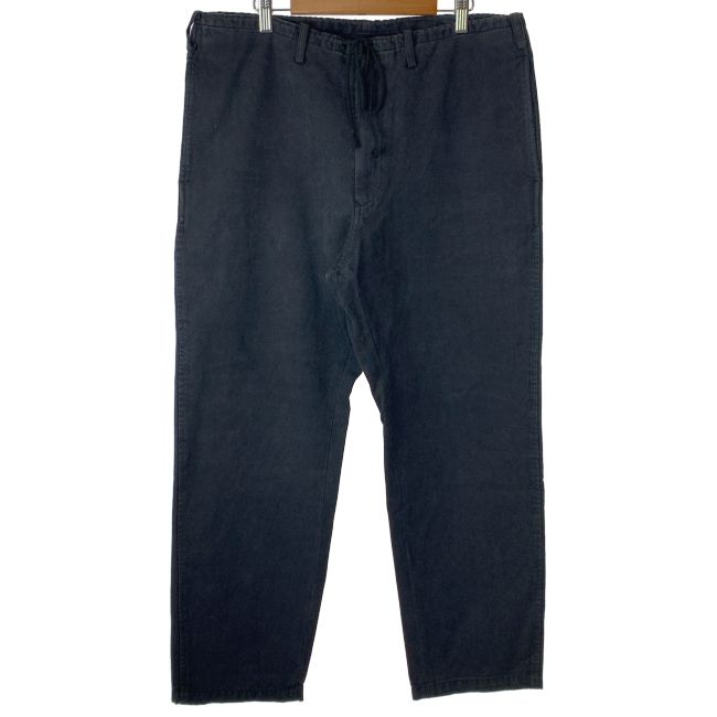 【中古】　YOHJI YAMAMOTO　デニムパンツ　ワイドパンツ　ウエストヒモ　無地　日本製　ドメスティック　古着　/1156