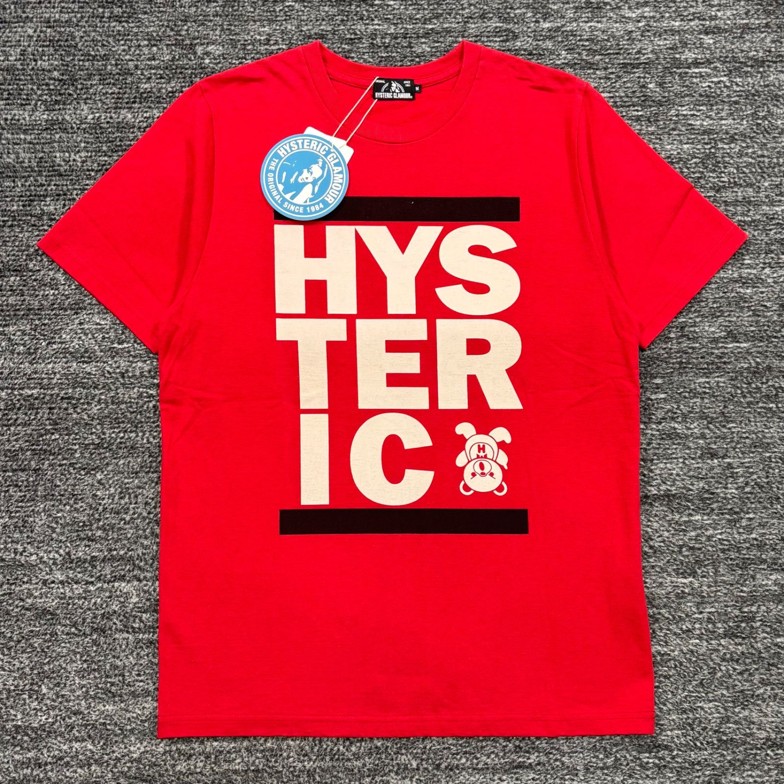 未使用品 HYSTERIC GLAMOUR SPINNING BEAR プリント Tシャツ レッド M