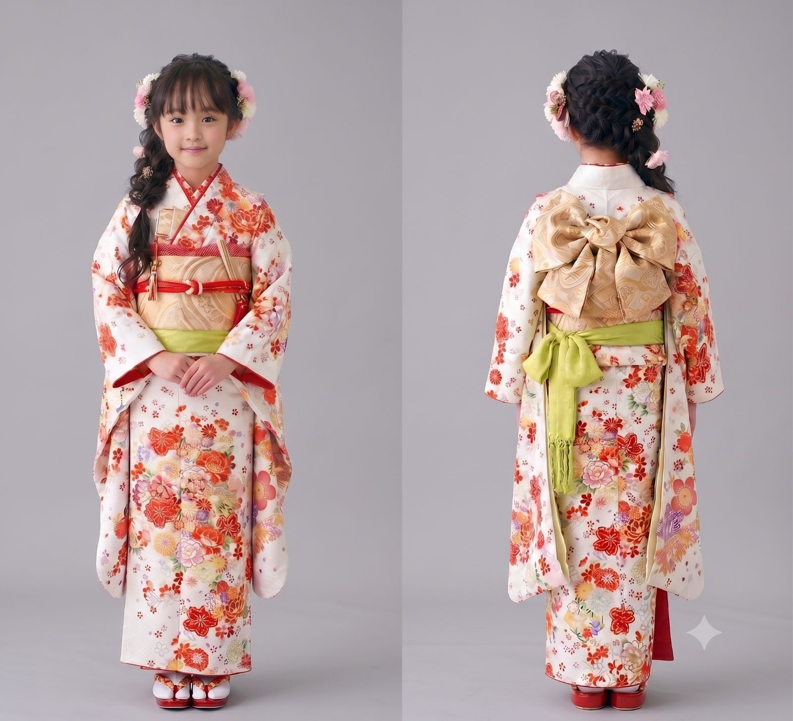 七五三　女の子　四つ身　四身　よつみ　着物　新品未使用　7歳　特価品