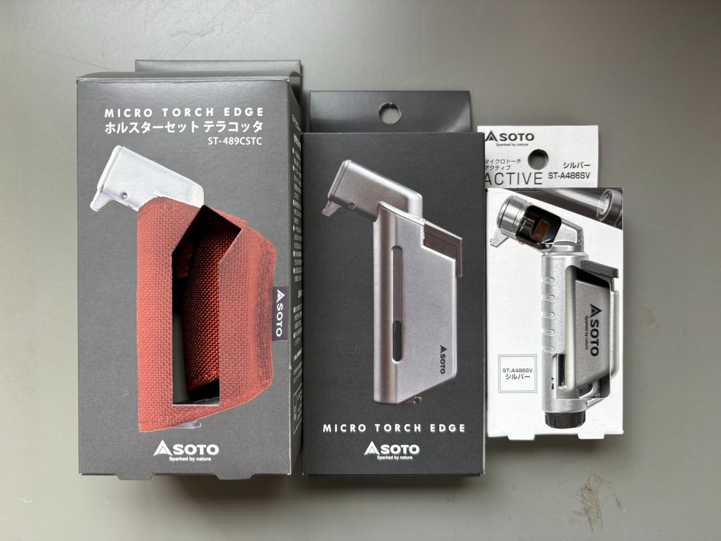 SOTO マイクロトーチ EDGE ST-489 ACTIVE ST-A486SV ホルスター テラコッタ 本体2点＋カバー1点セット