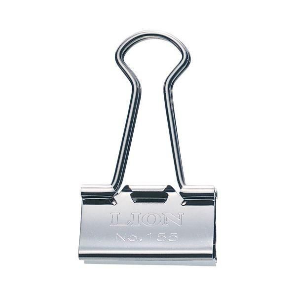 (まとめ) ライオン事務器 バインダークリップニッケルメッキ 大 口幅32mm No.155N 1箱（10個） 〔×30セット〕 18,518円