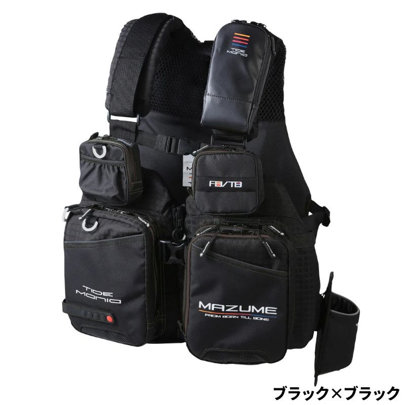 オレンジブルー ライフジャケット マズメ タイドマニア ライフジャケット フリー ブラック×ブラック MZLJ-831 13,721円