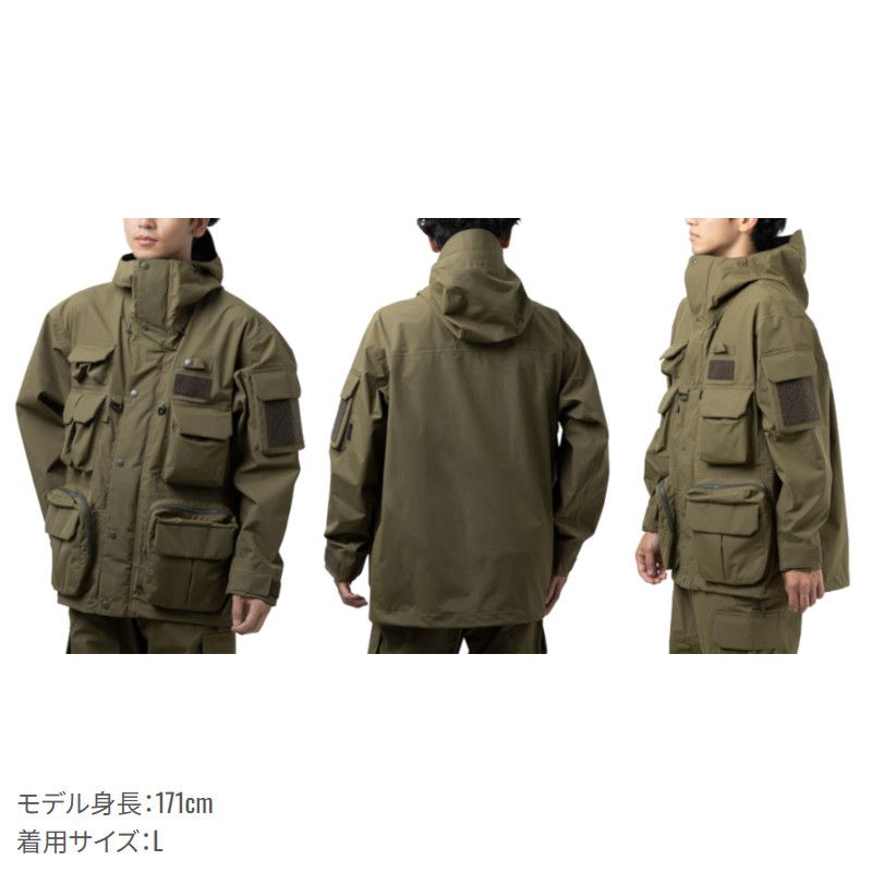 シマノ ウェア ESレインジャケット 03 M ペールHUNカモ RA-023Z