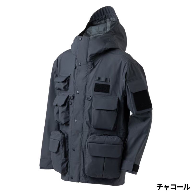 シマノ ウェア ESレインジャケット 03 2XL チャコール RA-023Z