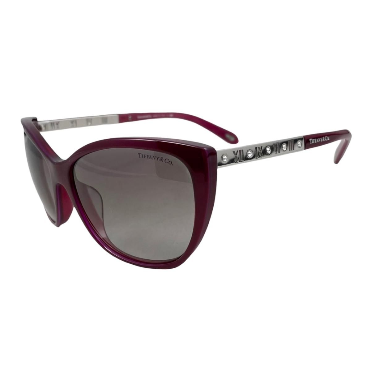 ☆ティファニー サングラス アトラス TF4094-B-F ロゴ ワインレッド ボルドー シルバー金具 Tiffany