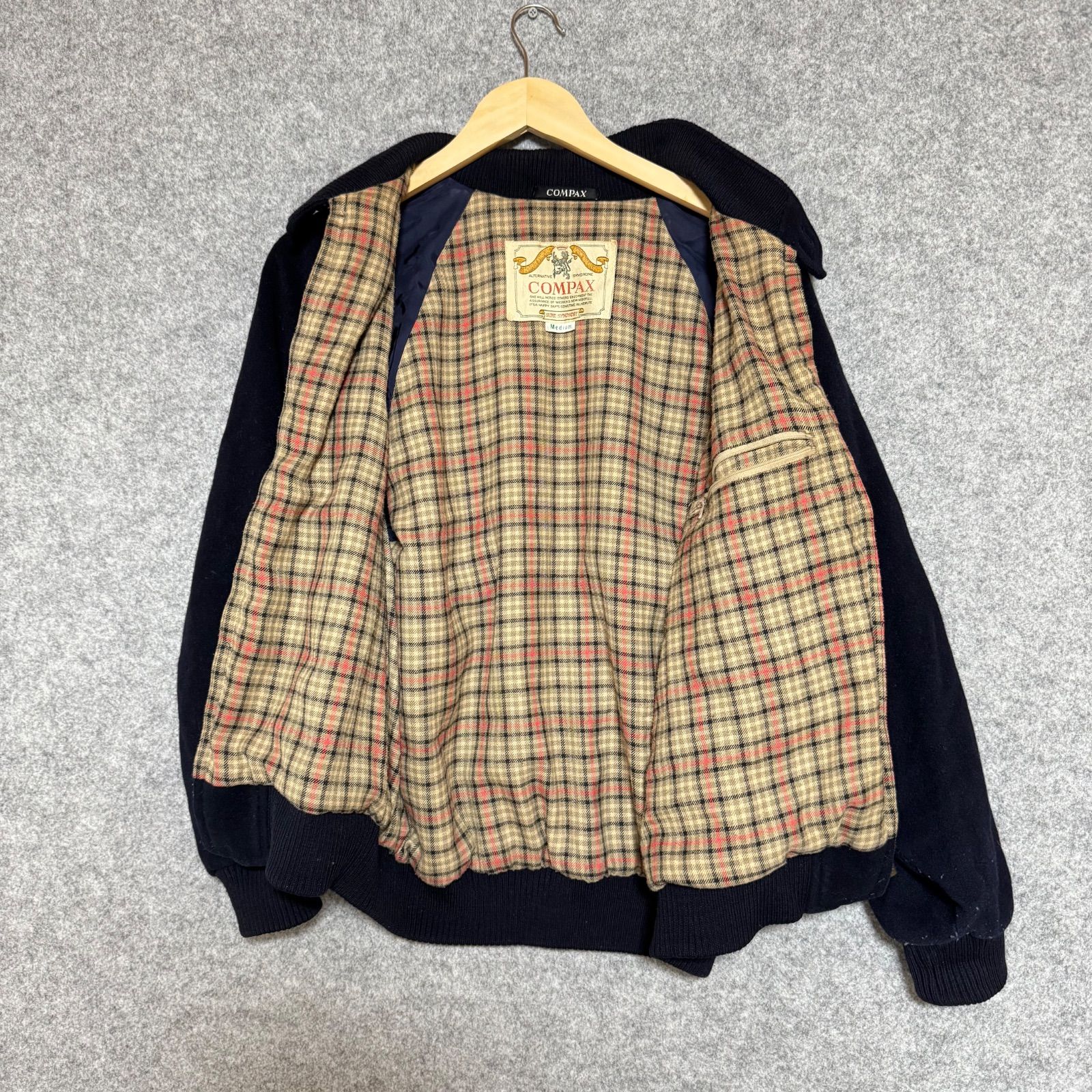 COMPAX（コンパックス）裏地チェック柄ウールスイングトップ