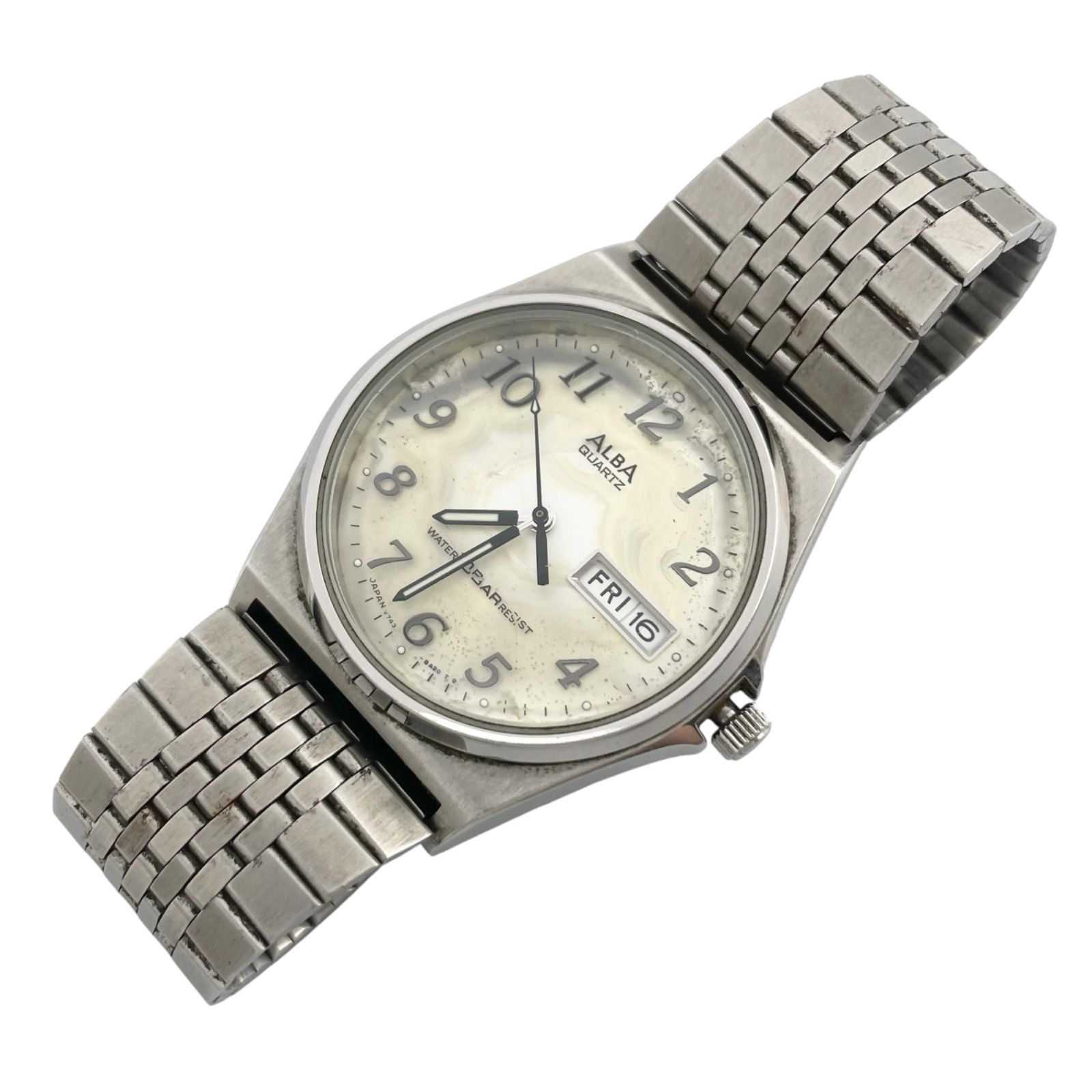 セイコー SEIKO アルバ ALBA クォーツ 3針 デイデイト V348-6090 男性 