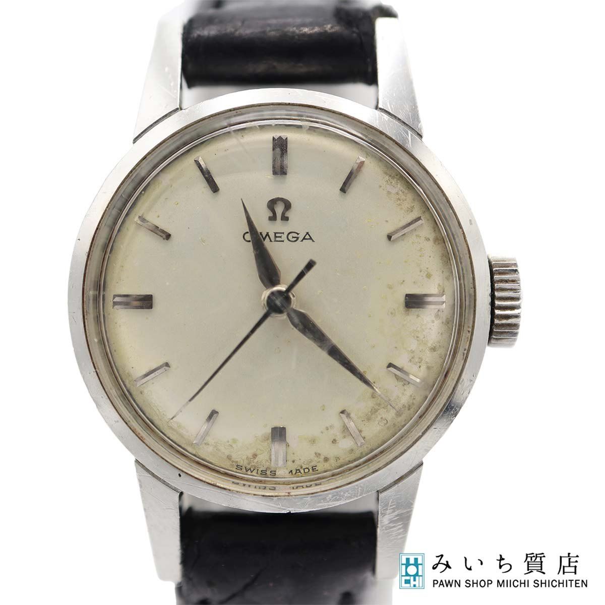 稼働 腕時計 OMEGA オメガ cal.252 2843.61 手巻き シルバー色文字盤 レディース ベルト尾錠社外 H23171