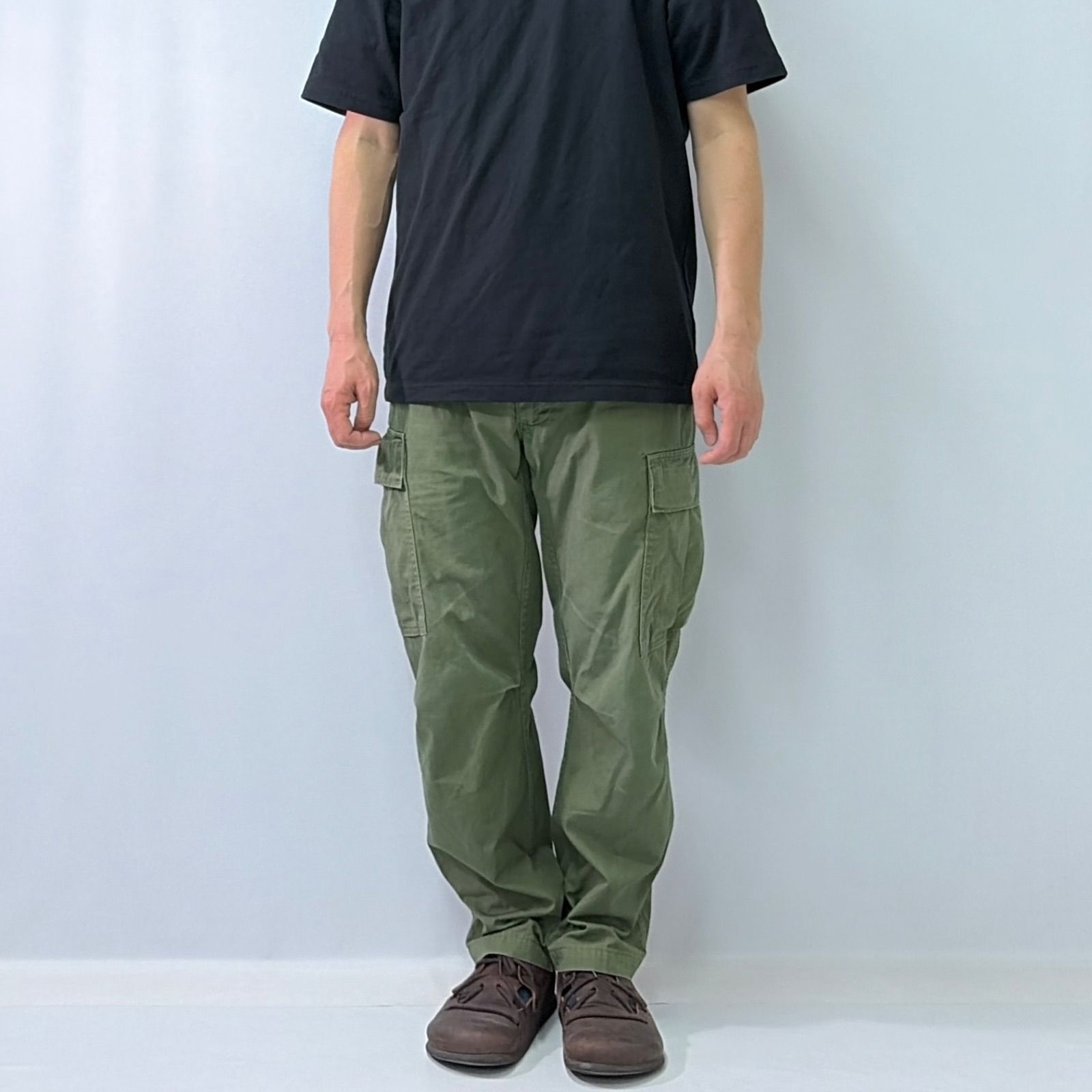 リサイズ 60s US ARMY 米軍 ジャングルファティーグ パンツ リップス