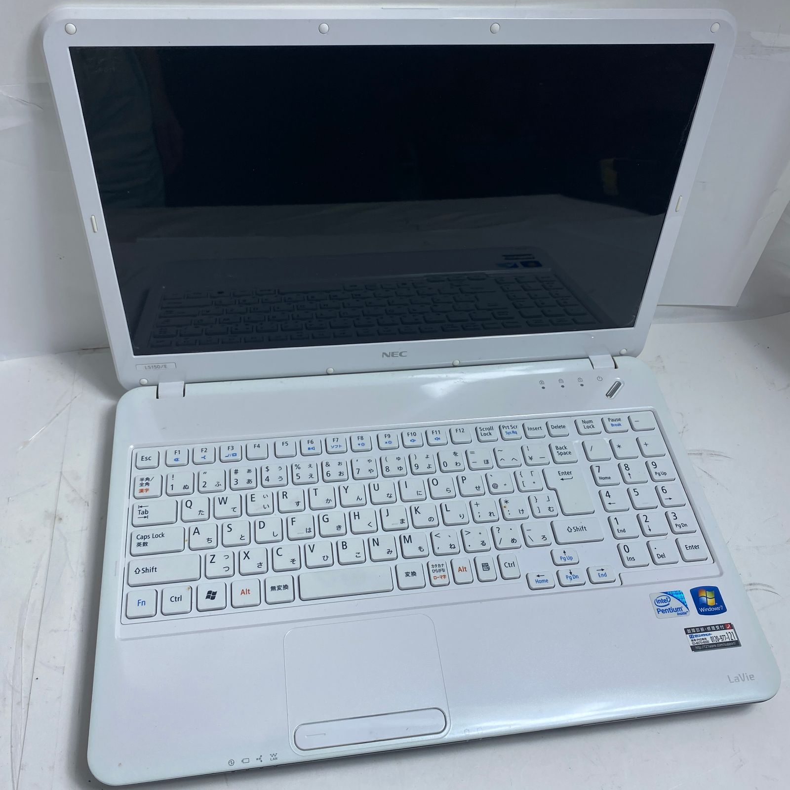 NEC LaVie ノートパソコン LS150/E ホワイト windows7 HDD 4.00G 16.5インチ 【動作確認済みM】 M