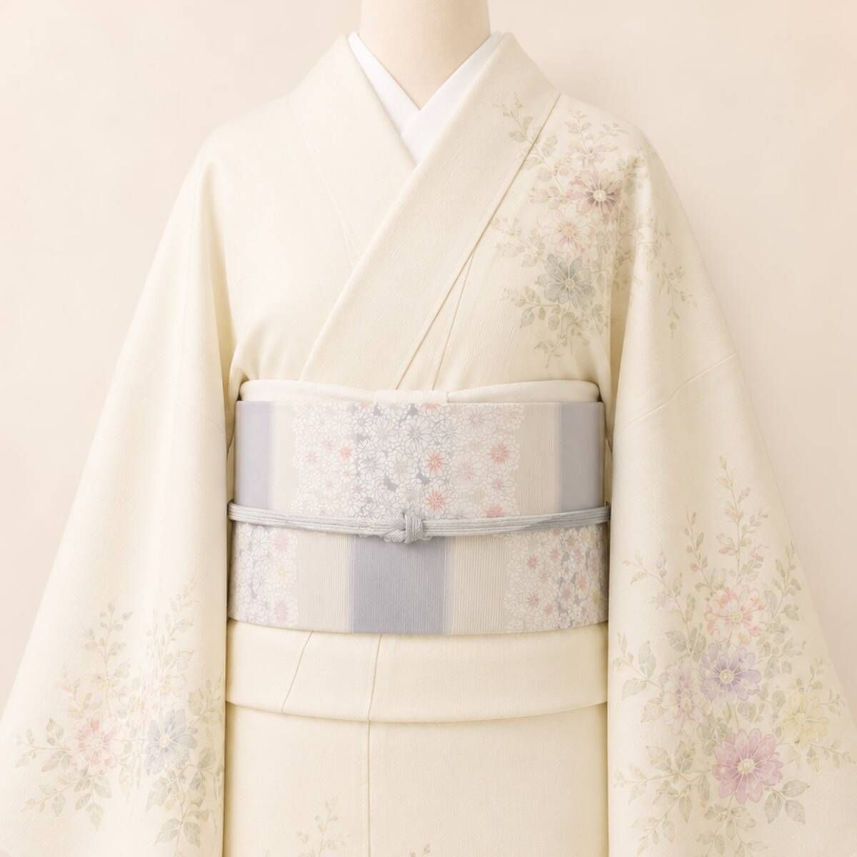 美品 夏着物 正絹 絽“ふわりふわりフクロウと兎、しゃぼん玉遊び”小紋 I-8 美品 夏着物 正絹 絽“ふわりふわりフクロウと兎、しゃぼん玉遊び”小紋 I-