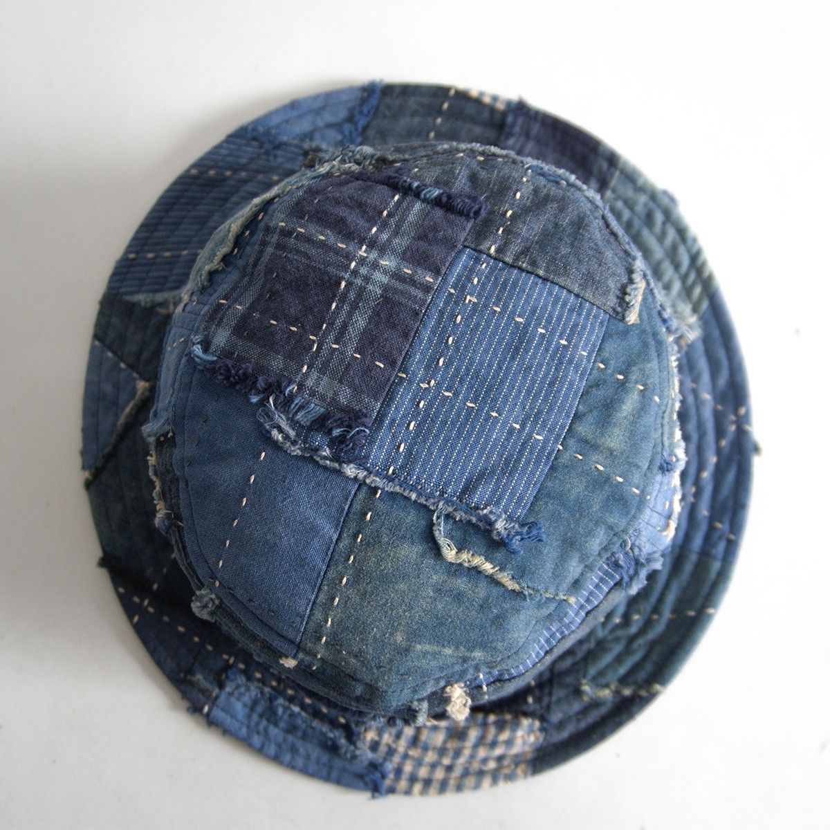 美品】KUON【Boro Bucket Hat】襤褸 刺し子 ハット クオン 26070054