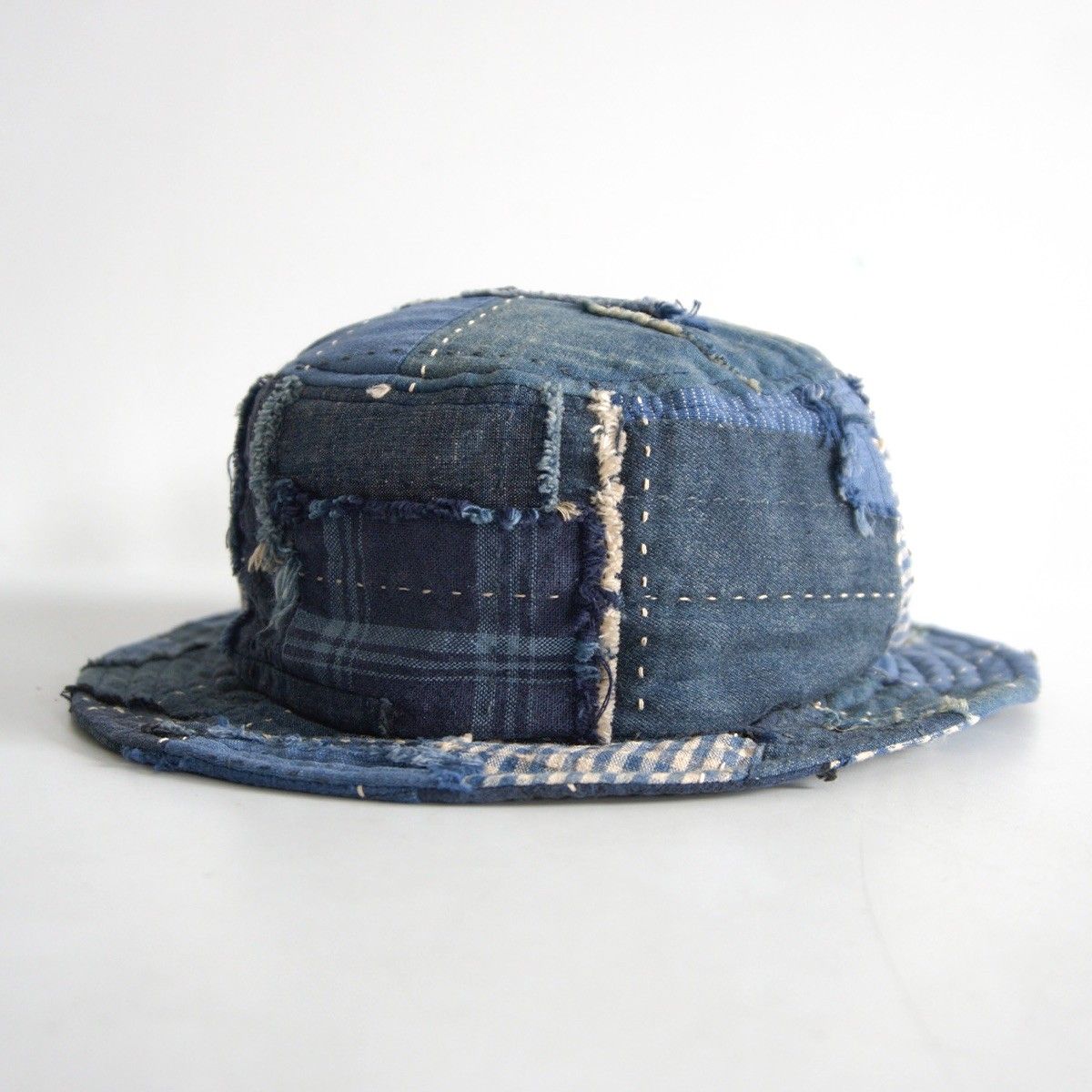 美品】KUON【Boro Bucket Hat】襤褸 刺し子 ハット クオン 26070054