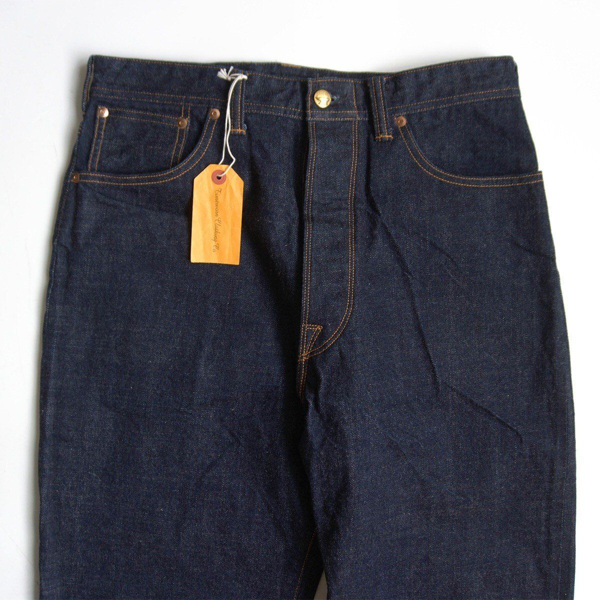 美品/濃紺】AtLast&Co【lot.161 シンチバック デニムパンツ】W32