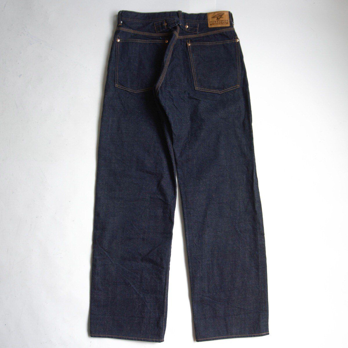 美品/濃紺】AtLast&Co【lot.161 シンチバック デニムパンツ】W32