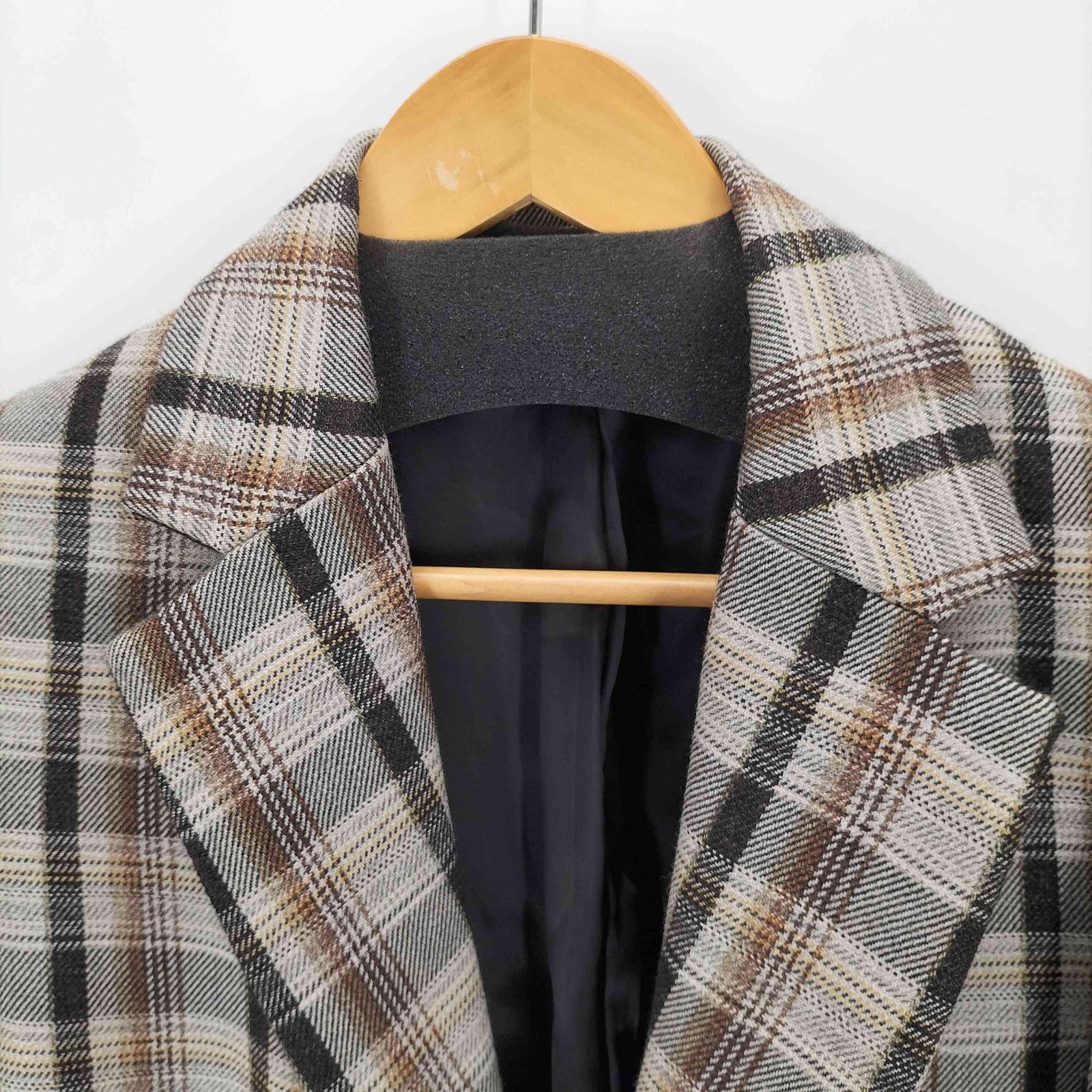 オーラリー AURALEE 19AW DOUBLE FACE CHECK CHESTERFIELD COAT メンズ