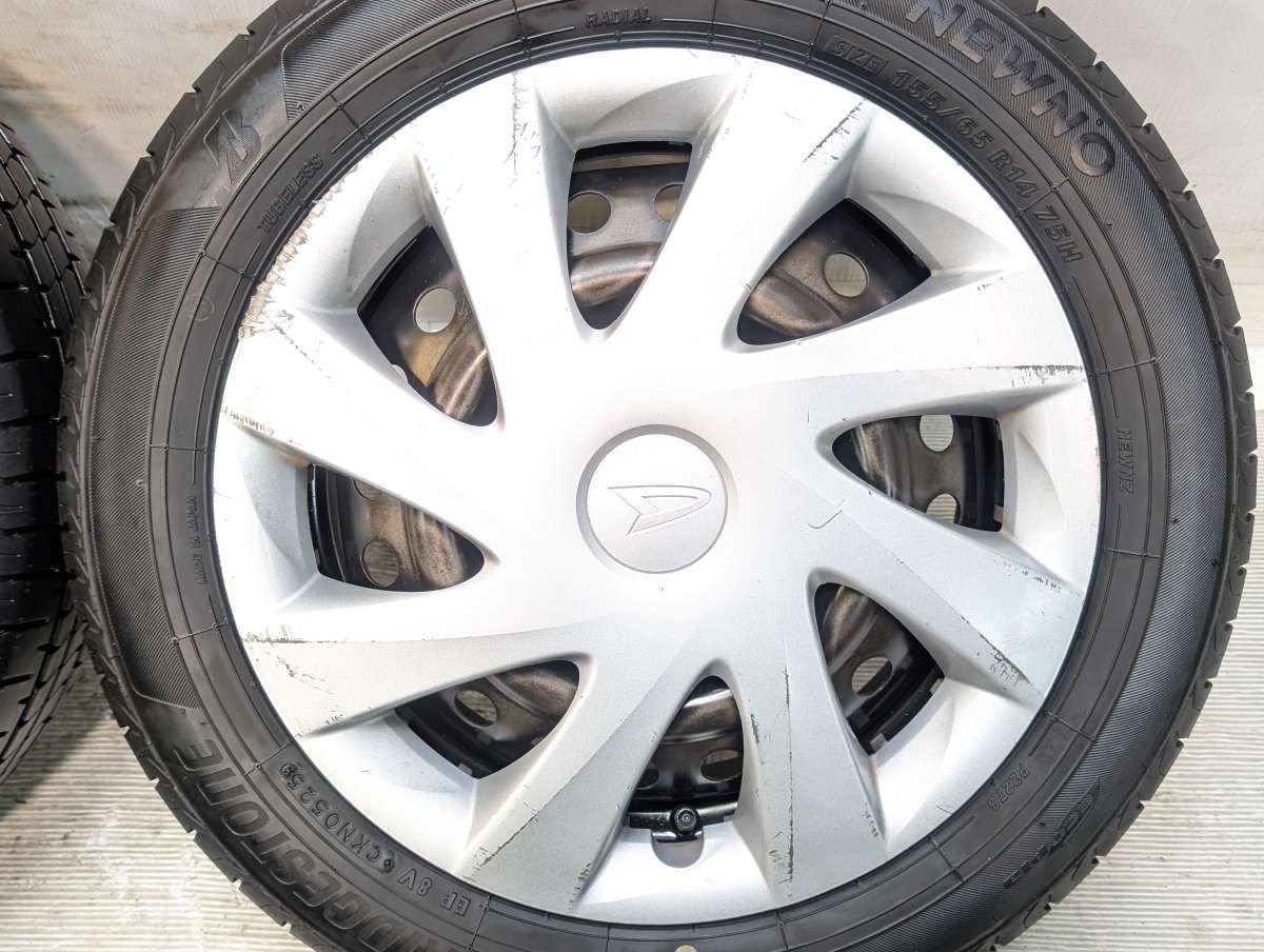 155/65R14 ブリヂストン NEWNO ダイハツ純正 14x4.5 100-4穴 中古