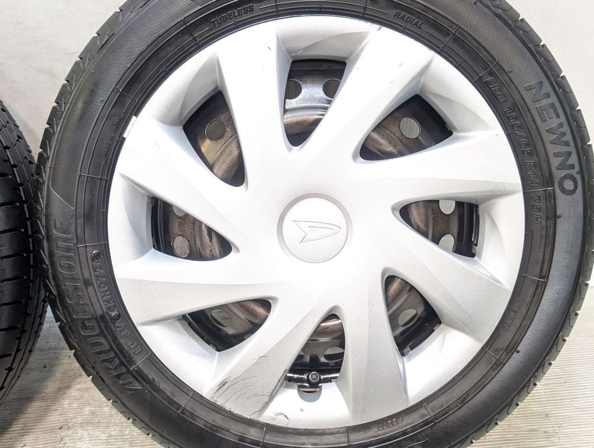 155/65R14 ブリヂストン NEWNO ダイハツ純正 14x4.5 100-4穴 中古