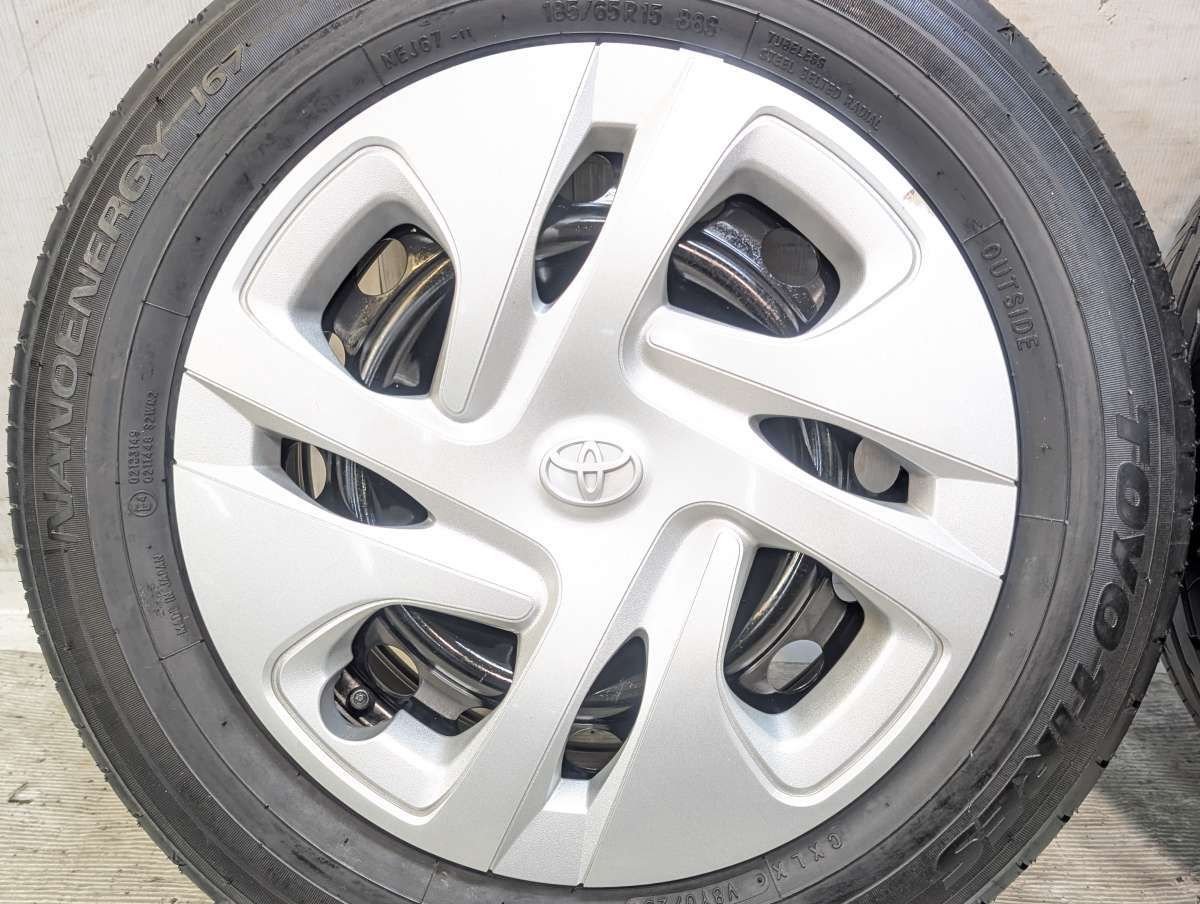 185/65R15 トーヨータイヤ ナノエナジー J67 トヨタ純正 S4 15x6.0 100-4穴 中古タイヤ サマータイヤ ホイールセット 4本セット s15260526014
