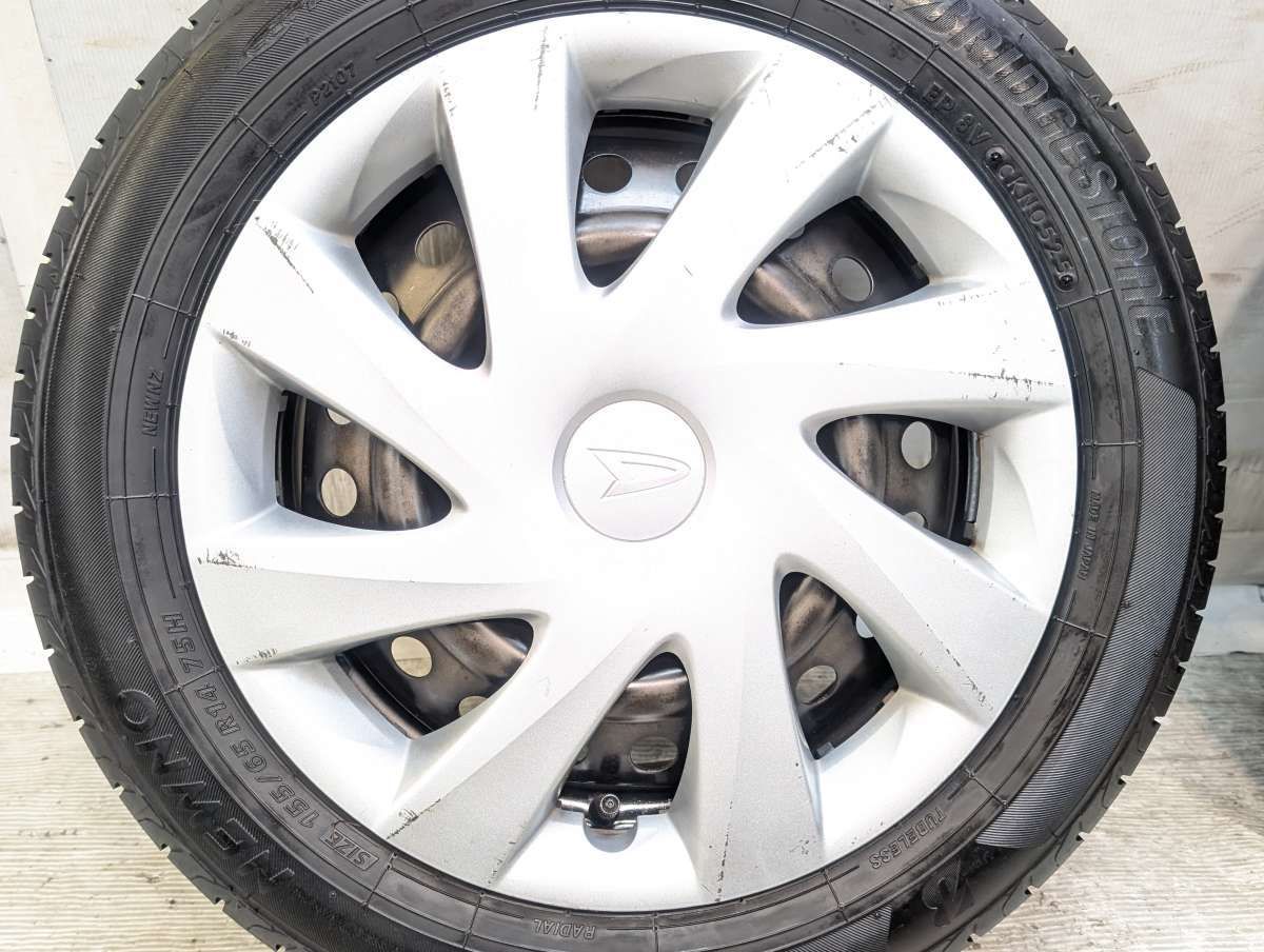 155/65R14 ブリヂストン NEWNO ダイハツ純正 14x4.5 100-4穴 中古