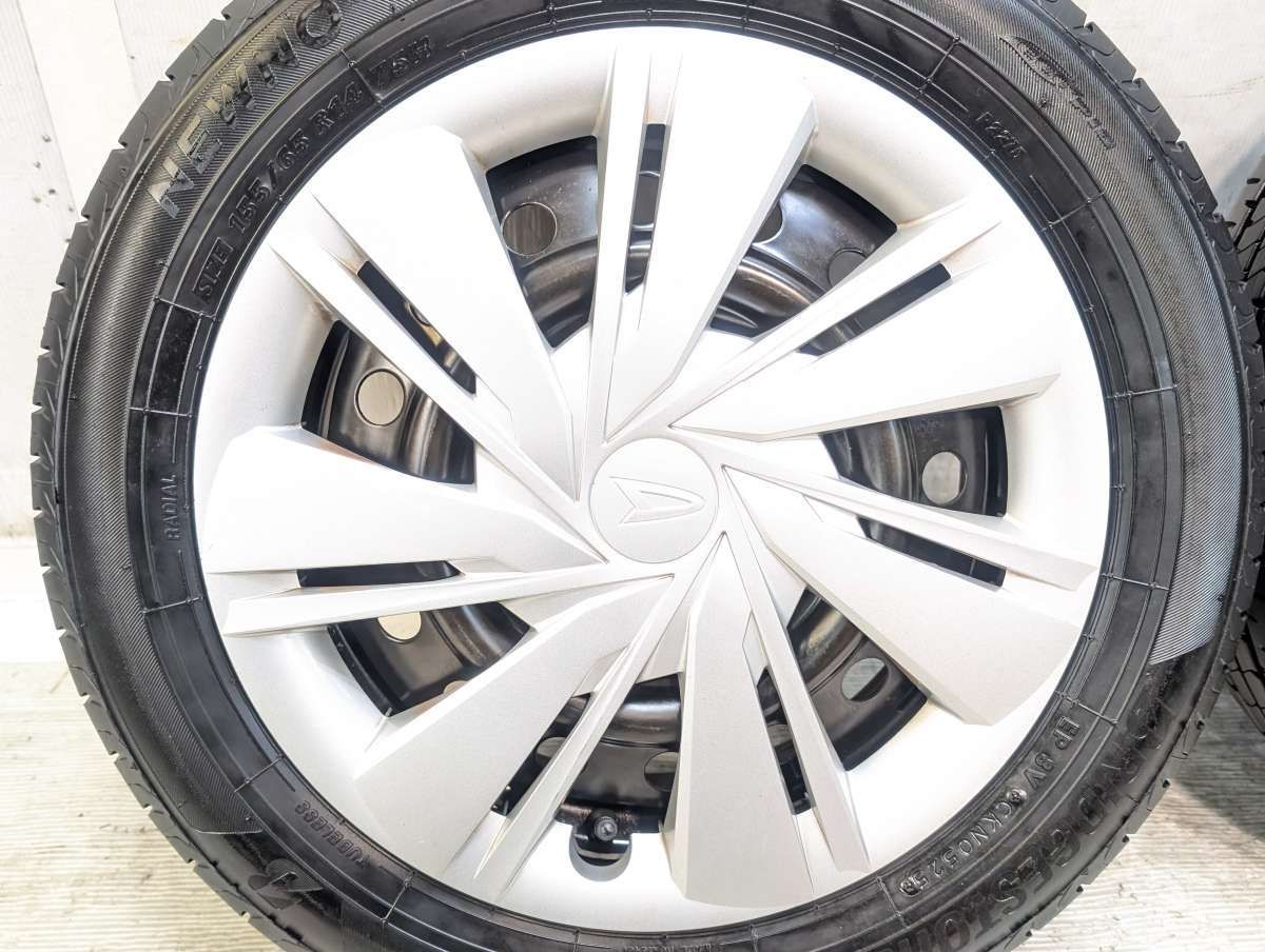 155/65R14 ブリヂストン NEWNO ダイハツ純正 14x4.5 100-4穴 中古