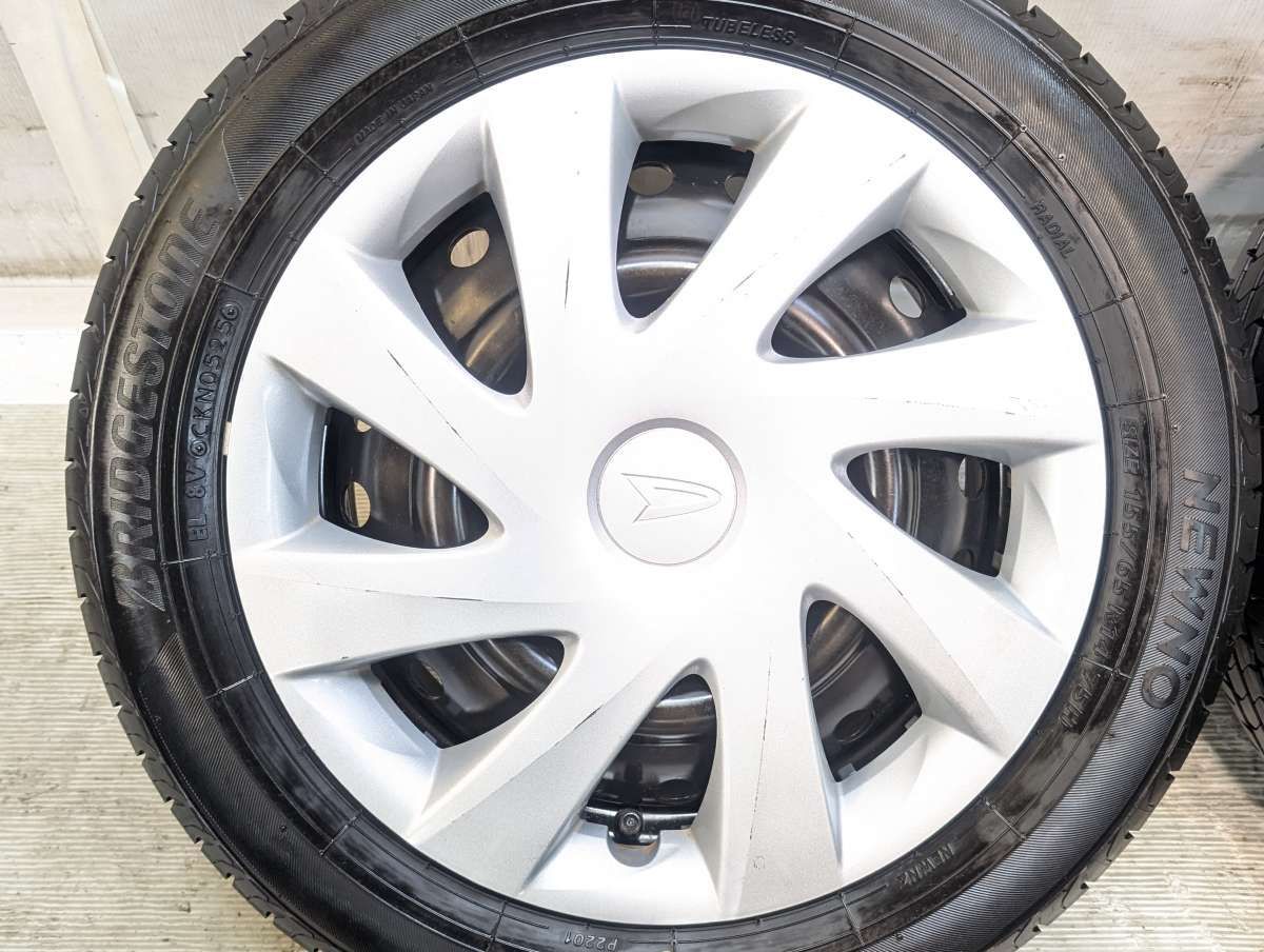 155/65R14 ブリヂストン NEWNO ダイハツ純正 14x4.5 100-4穴 中古
