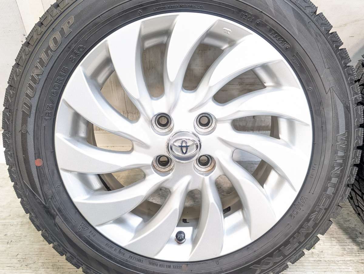 185/60R15 ダンロップ ウィンターマックス WM02 トヨタ純正 15x6.0 40 