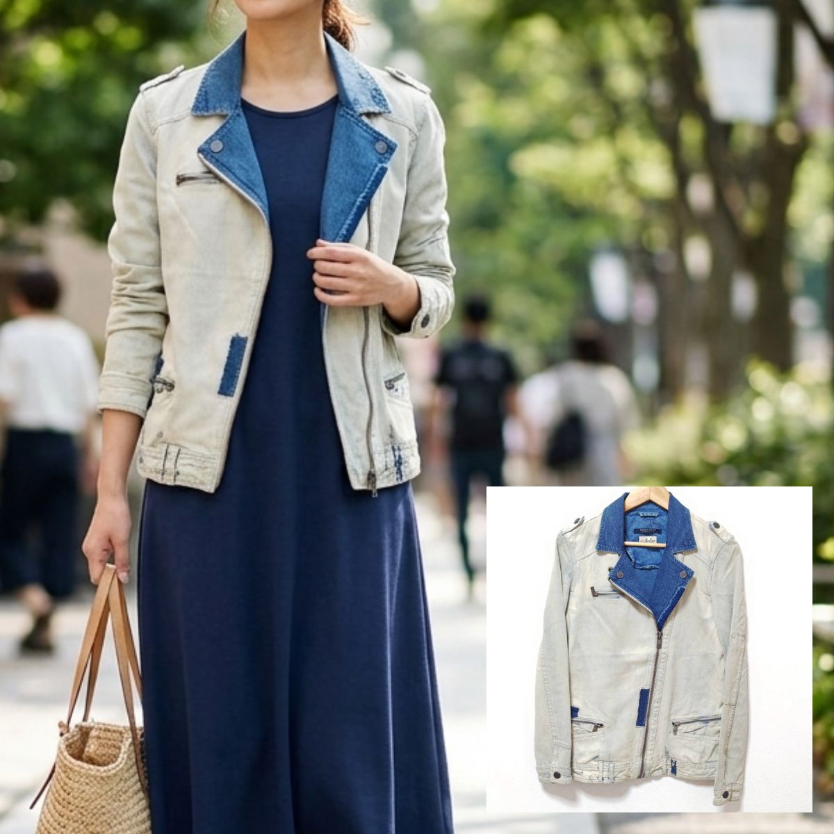主役級アイテム◎【MAISON SCOTCH】メゾンスコッチ デニム ライダース 