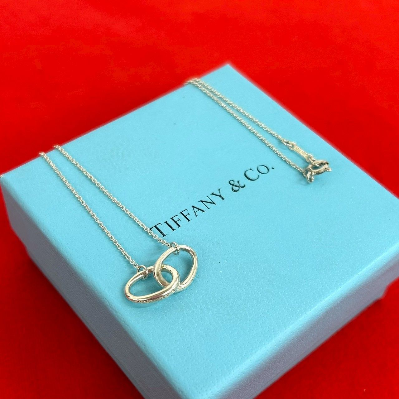 極 美品 TIFFANY&Co. ティファニー ヴィンテージ ダブルループ