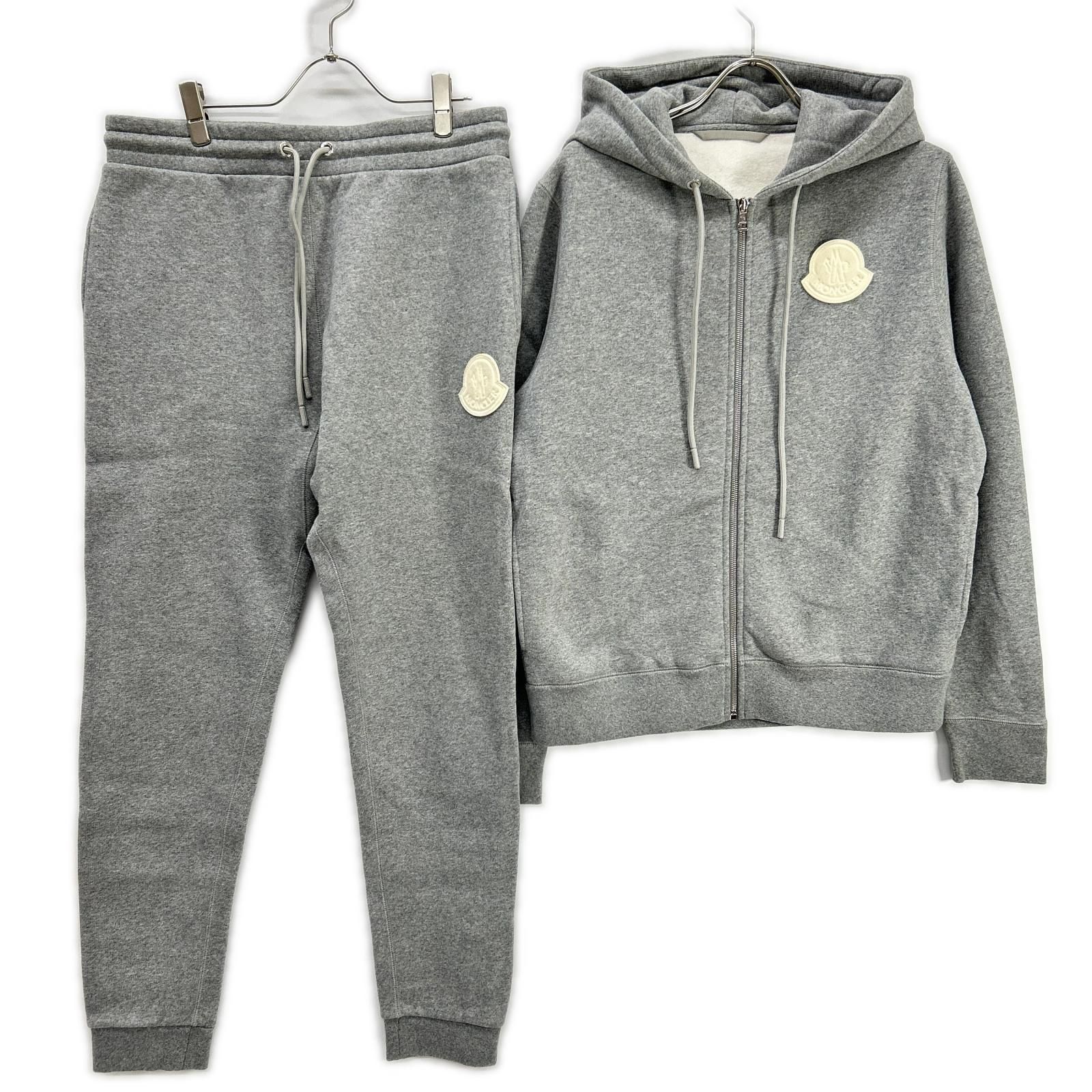 美品 MONCLER モンクレール セットアップ M 灰色 MONCLER モンクレール 23年製 HOODIE ZIP UP セットアップ M - メルカリ