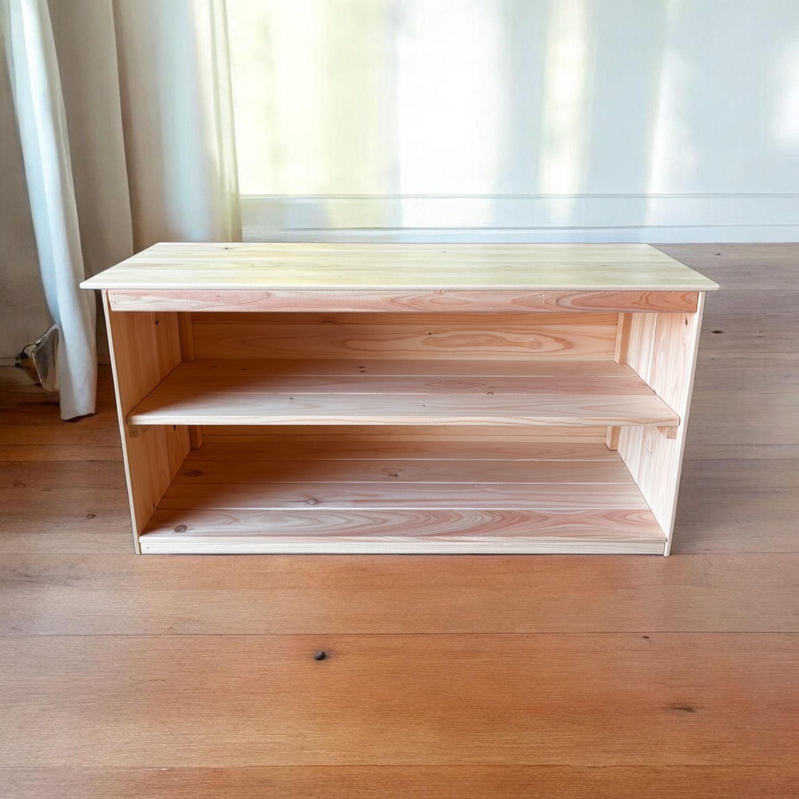 完成品】収納ベンチ（2段）｜幅91cm・大容量収納｜ベンチボックス