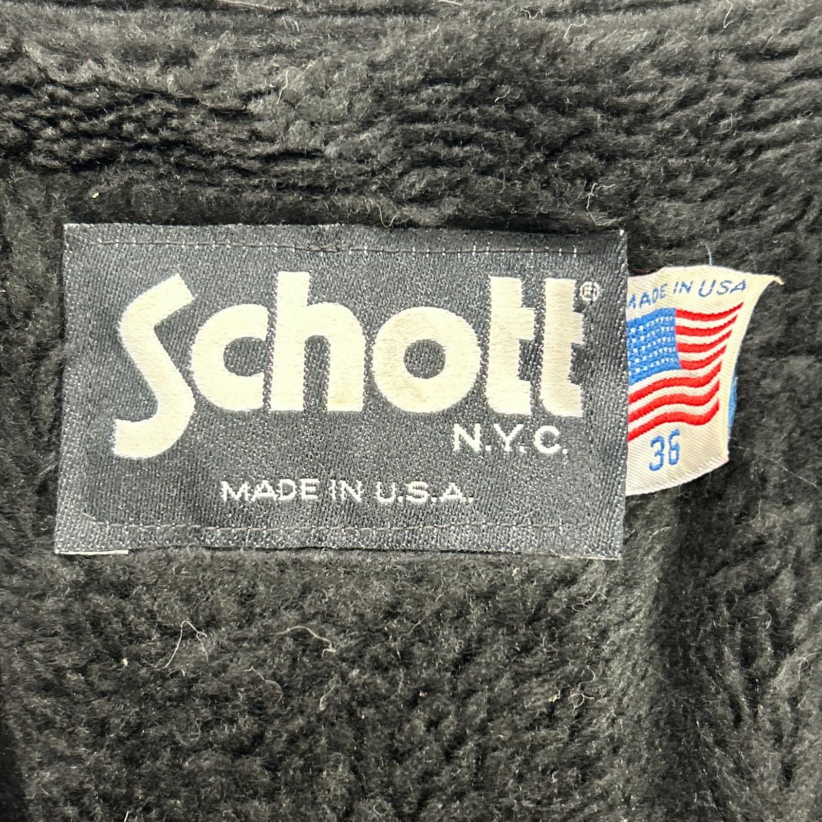 schott ショット 07203 ブラック ボアライナー付 シングルライダース