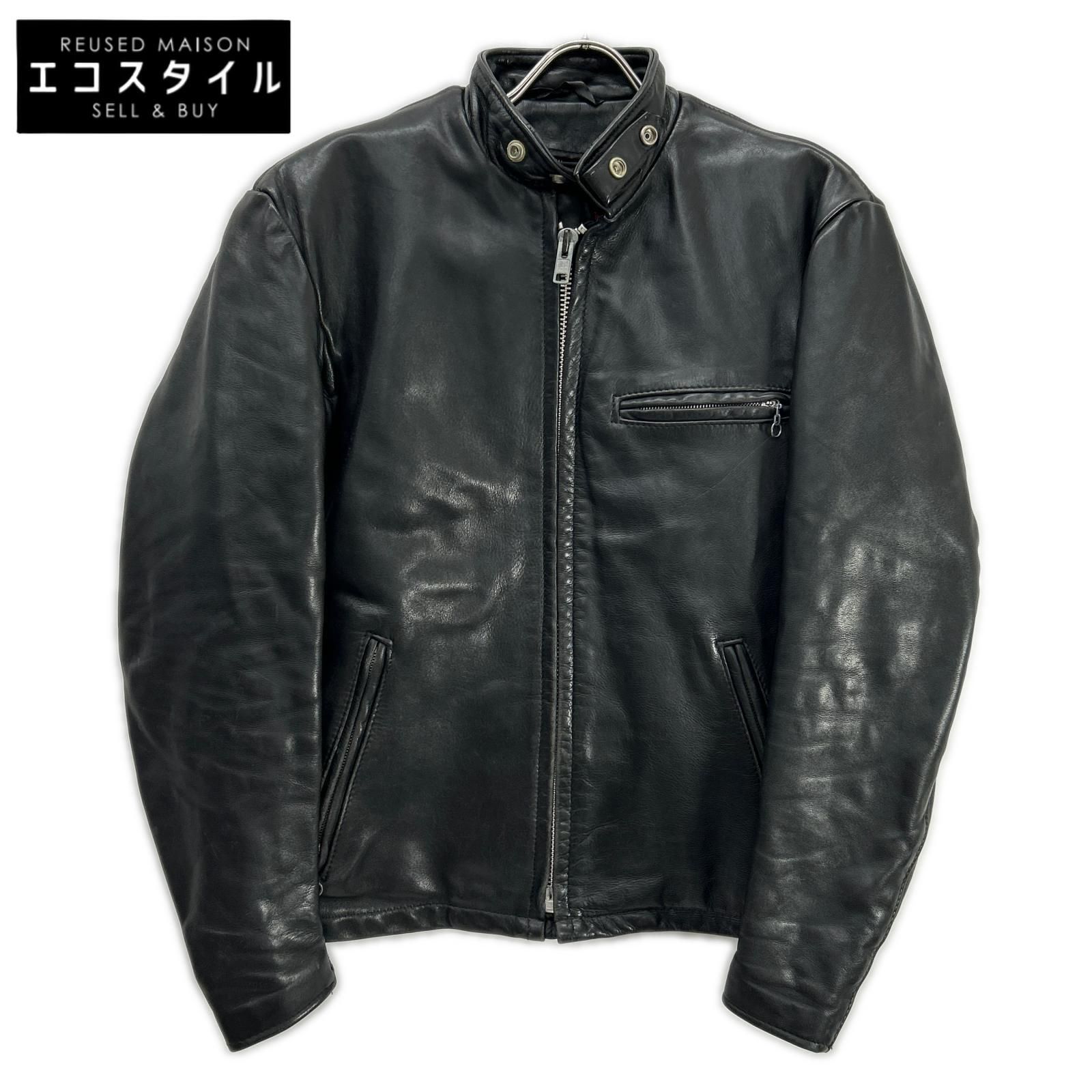 schott ショット 07203 ブラック ボアライナー付 シングルライダース
